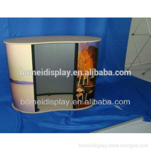 High quality wood board promotion table, exhibition desk in Suzhou